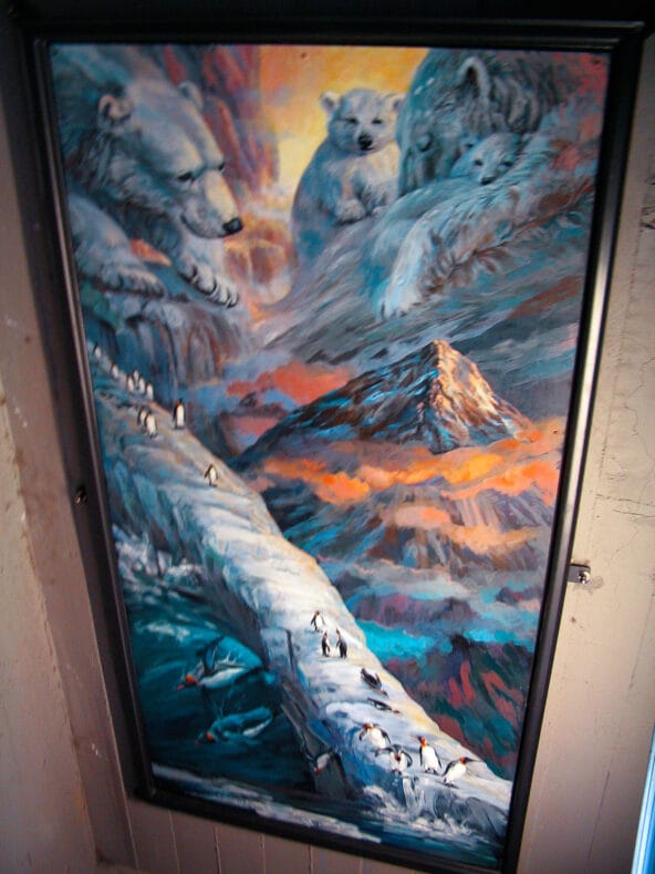 Polar Bear n Penguin painting