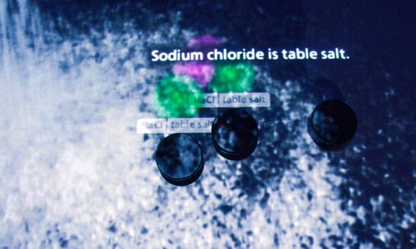 Reaction Lab showing formation of Table Salt