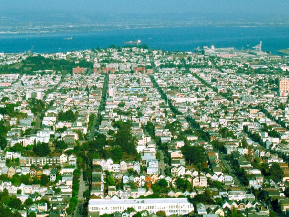 San Francisco General Hospital n Bay from afar