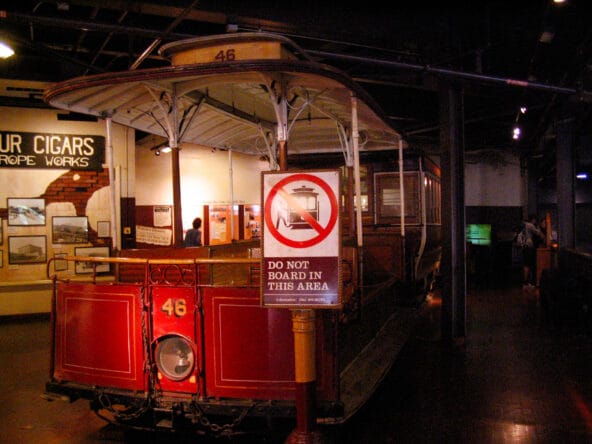 San Francisco cable car on display