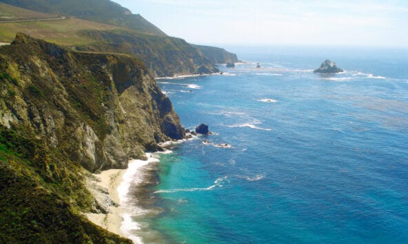 Sheer Cliffs on California Coast