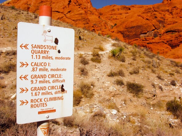 Sign to Moderate n Difficult Trails