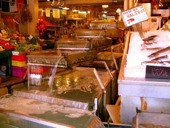 Small Waterfalls by Halibut at Pike's Market