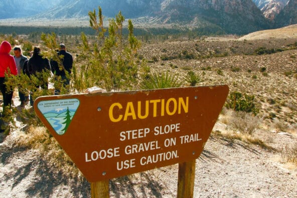 Steep Slope Caution Sign