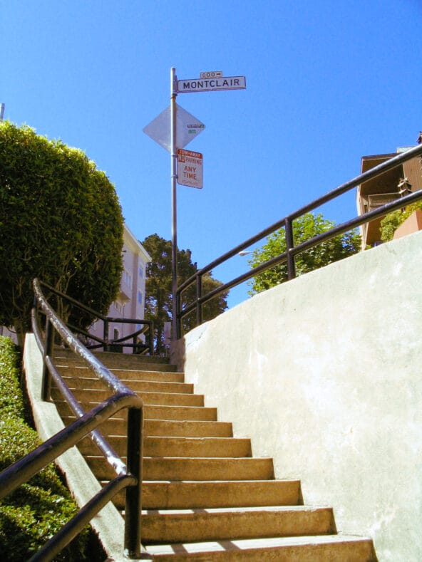 Steps alongside Lombard to Montclair Terrace