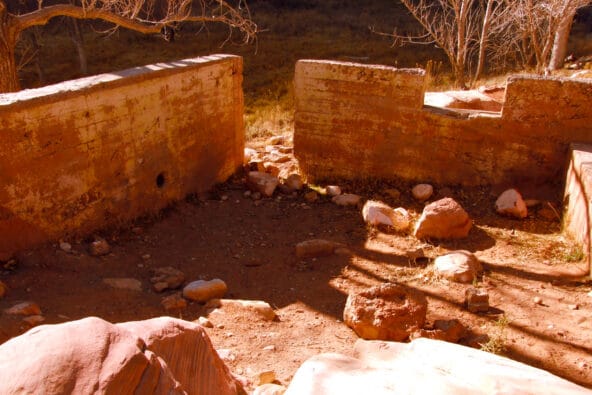 Stone ruins of house built in Red Rocks 2