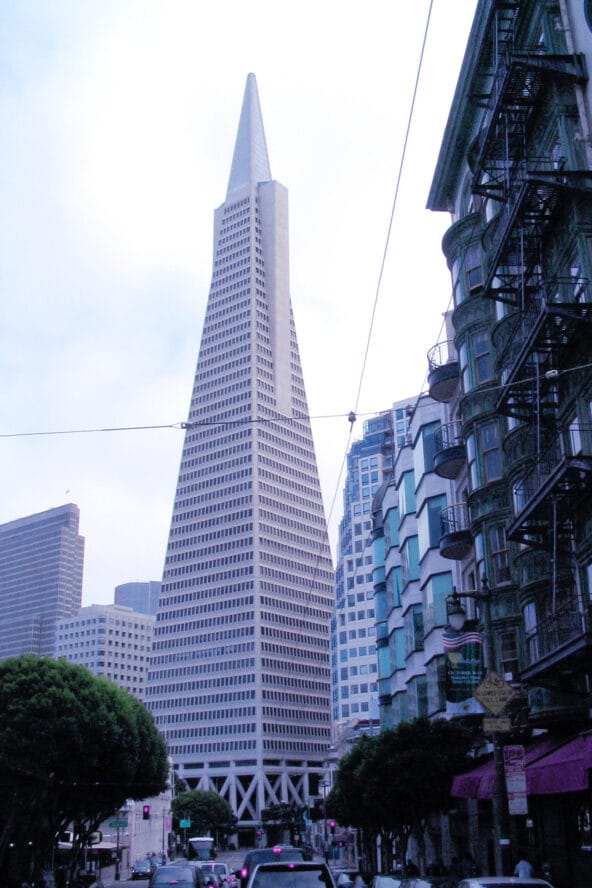 Transamerica Pyramid towering above