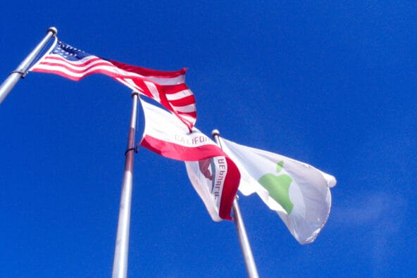 USA California n Apple flags