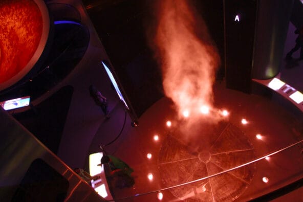 Water Vapor Vortex Machine from above