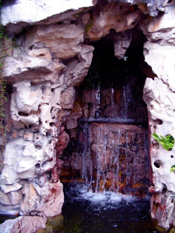 Waterfall over igneous rock