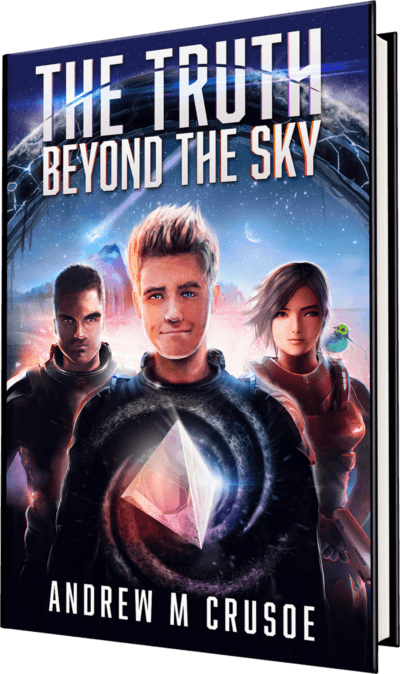 The Truth Beyond the Sky book cover by Tropical Sci-Fi author Andrew M. Crusoe