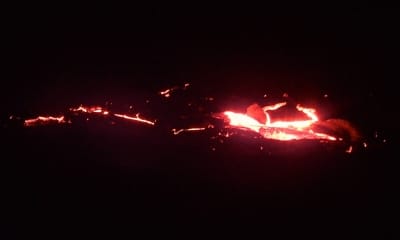 Lava flow on edge of Kalapana, HI