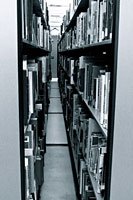 Bookshelves left narrow
