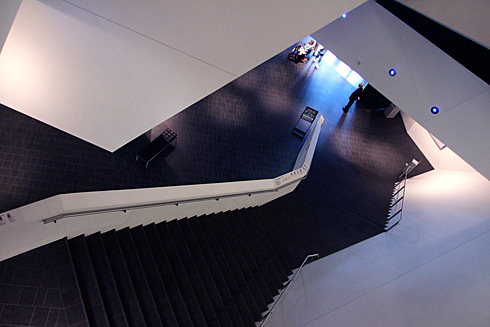 Denver Art Museum's angular stairwell Denver Art Museum's angular stairwell