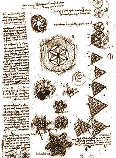 Leonardo DaVinci's Flower of Life doodles