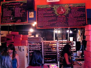 Menu inside Voodoo Donuts