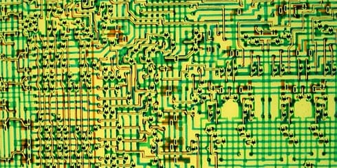 Detailed Diagram of early Intel chip