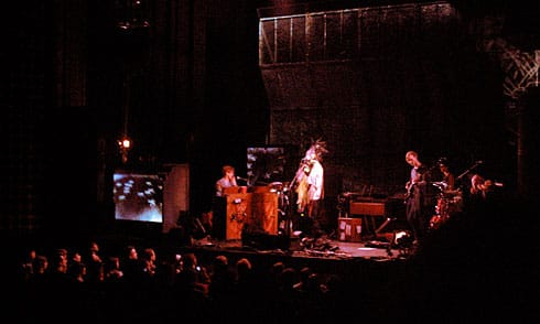 Jonsi singing Animal Arithmetic on stage
