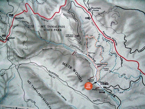 Map of Mt. Tamalpais State Park