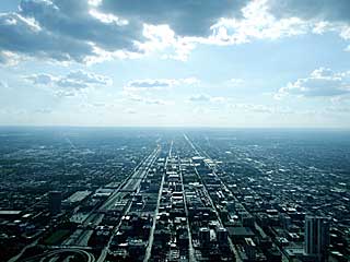 Flat Chicago Skyline to the West Flat Chicago Skyline to the West