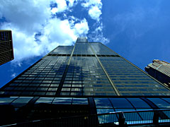 Sears Tower soaring overhead Sears Tower soaring overhead
