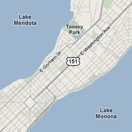 Map of Madison Isthmus
