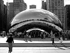 The Bean (Cloud Gate) in Black & White The Bean (Cloud Gate) in Black & White