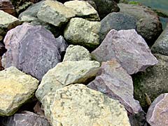 Yellow and Violet rocks