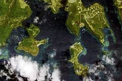 Grenada Coastline Satellite Photo Grenada Coastline Satellite Photo