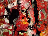 Abstract on Red Cloth