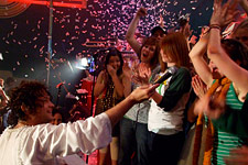 Tim handing the Mic over Polyphonic Spree in a Violet Haze