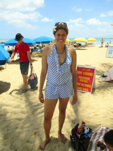 Mera Johnson at the Beach